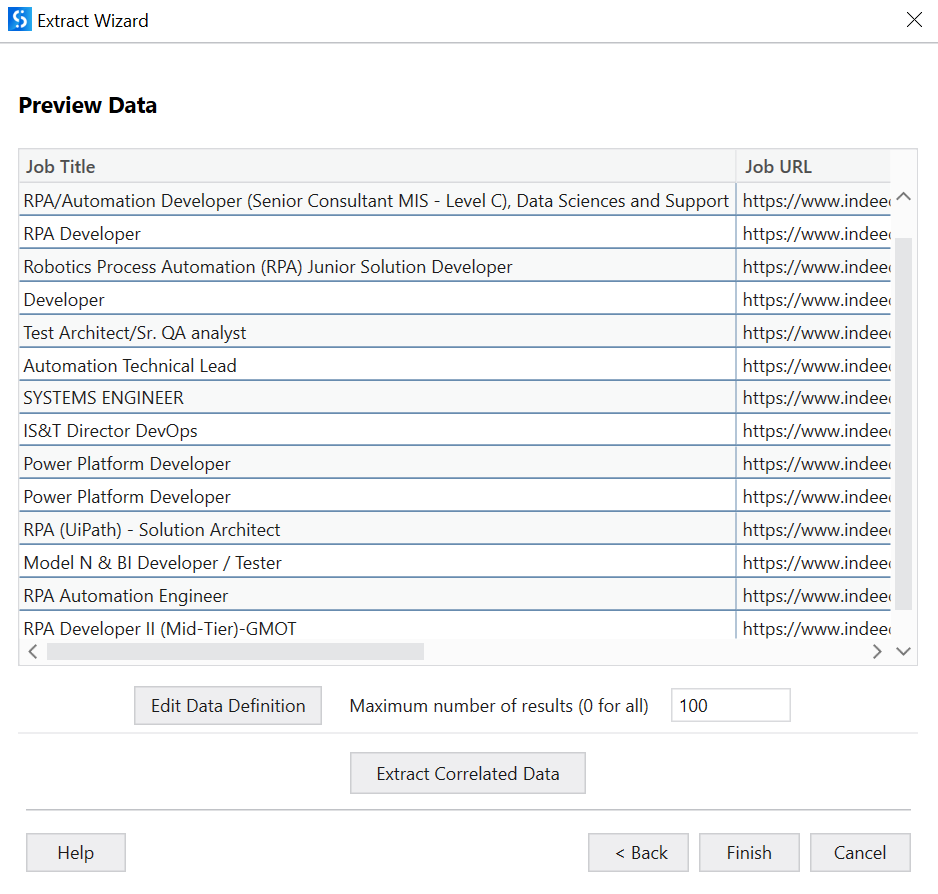 Data Scraping using UiPath